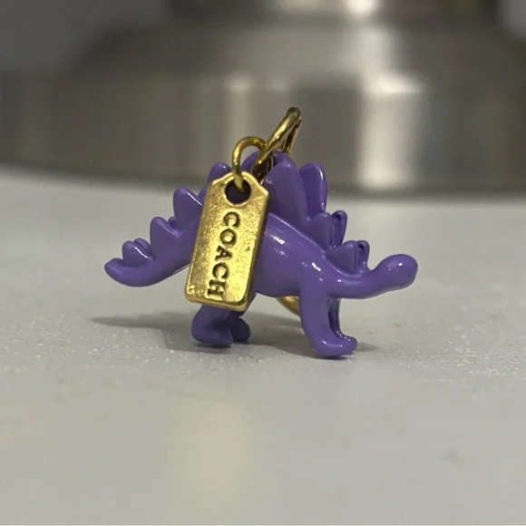 EUC  Coach Purple Dinosaur Keychain - Picture 2 of 3